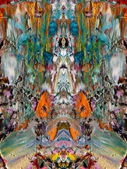 Abstract art background . Hand painting artwork on canvas .