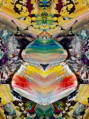 Obraz premium Abstract art background . Hand painting artwork on canvas .