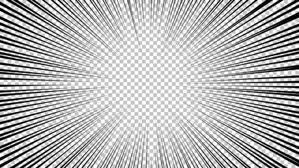 Black comic book transparent background