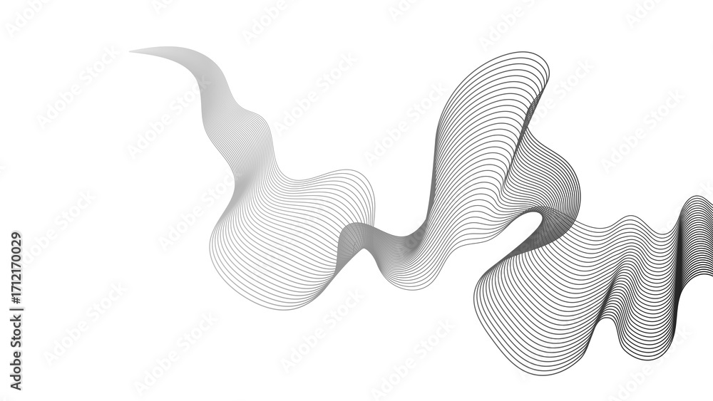 Aufkleber abstract backdrop with grey wave gradient lines