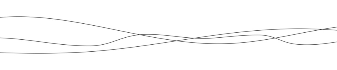 Thin curved wavy lines