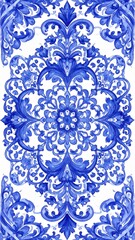 Fototapeta premium Blue Ceramics Pattern 青い陶磁器の模様