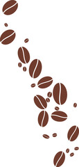 Coffee beans symbol icon vector flat