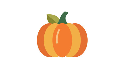 Simple flat vector illustration of a ripe pumpkin.