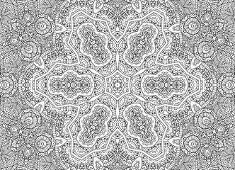 Abstract black and white concentric outline pattern