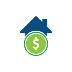  Money and house symbol or icon