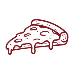 vector illustration of a red pizza