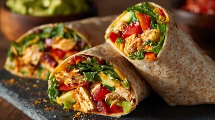 Delicious chicken wraps recipe healthy lunch ideas easy chicken wraps with avocado and vegetables wrap recipe