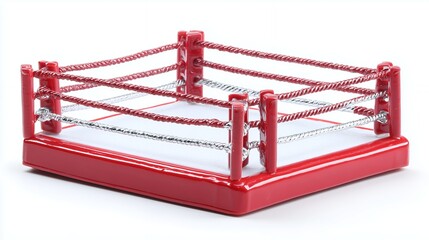 Red rope barrier vector illustration with metal equipment design on white background