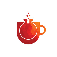 Obraz premium Coffee Lab Logo Design Template.