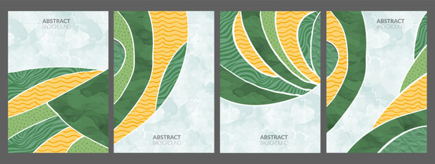 Naklejka premium tuscany farm field with organic grape vineyard and corn. eco rice design creates natural agriculture texture. vector art illustration shows abstract landscape with green rural background