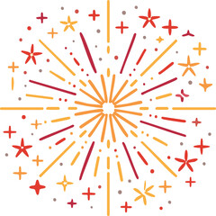 Colorful Fireworks Explosion Celebration Background for Holiday and Festival