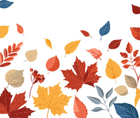 Obraz premium Maple Leaves Autumn Foliage Background with Fall Colors