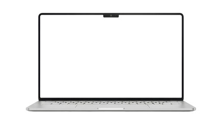 Isolated laptop computer for mockup, promotion, or advertising, minimalist design, clean style