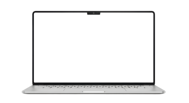 Isolated laptop computer for mockup, promotion, or advertising, minimalist design, clean style - Powered by Adobe