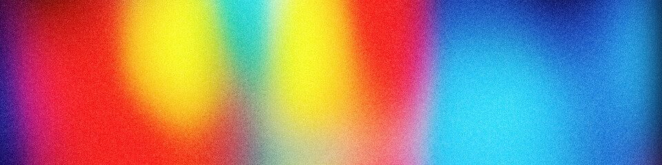 Colorful abstract gradient background with grainy noise texture and vibrant blur in rainbow multicolor smooth waves