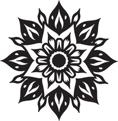 Ornamental Floral Mandala Vector &ndash; Decorative Lotus and Abstract Pattern Silhouette