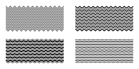 Wave line vector set. Vector water waves. Wave ornament pattern. Set of wavy zigzag lines. Wave thin line background.