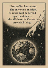 Every Effect Requires a Cause Poster Printable Wall Art on the Foundation of All Reality