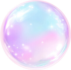 Obraz premium Captivating iridescent sphere with sparkling magic, perfect for whimsical designs and fantasy themes.
