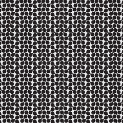 Seamless Abstract Geometric Curved Black and White Pattern Vector Background