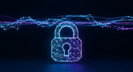 Cybersecurity Lock Digital Image.