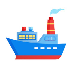 Fototapeta premium Ship Colored Icon