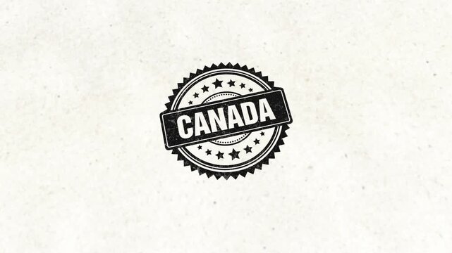 Canada Country Wooden Rubber Stamp