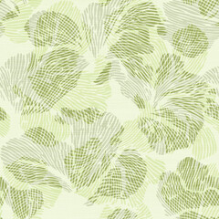 Seamless abstract Organic Shapes with Linear Texture Pattern background