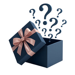 Mystery Gift Box Reveals Question Marks an Element of Surprise