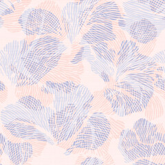Seamless abstract Organic Shapes with Linear Texture Pattern background