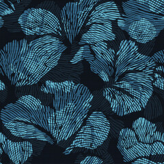 Seamless abstract Organic Shapes with Linear Texture Pattern background
