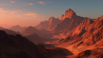 sunset in the mountains