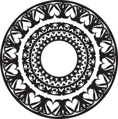 Horse Mandala Circle Design – Decorative Animal Pattern Vector