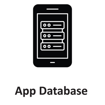 App database Vector Icon which can easily modify or edit