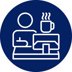 Freelancer icon isolated on white background. vector illustration icon for digital nomad