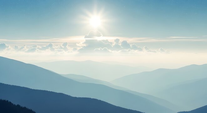 Mountain Sunrise View.