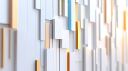 Obraz premium Horizontal bar chart background in monochrome blue with peach and lime accent bars for data-driven visual storytelling. Survey research answer checklist