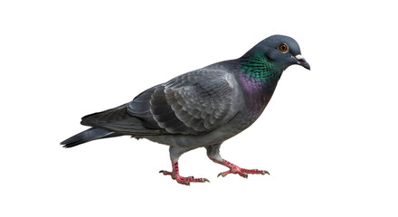 Obraz premium Gray pigeon bird standing isolated PNG with Transparent Background
