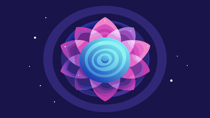Holographic Lotus Nebula Spiraling in Infinity