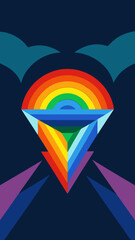 Holographic Rainbow Storms Folding into Fractals