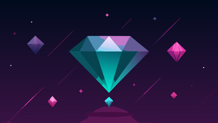 Luminous Fractal Diamonds Pulsing in Deep Void