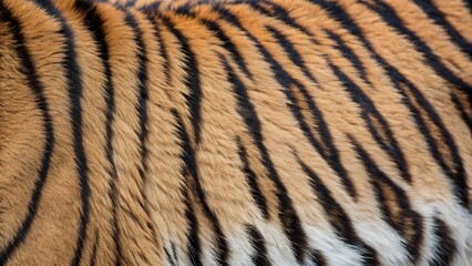 Natural Tiger Fur Texture with Striking Black Stripes