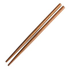 Elegant Wooden Chopsticks with Stand on White Background