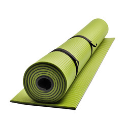 Professional Yoga Mat Rolled on White Background for Fitness Equipment Product Display