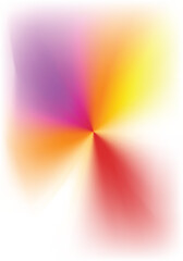 An abstract, vibrant rainbow of light and color glows brightly in the sky, a sun-kiss