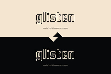 Glisten logo design with contrasting light and dark backgrounds
