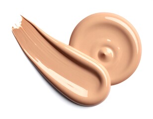 Light beige foundation texture swatches