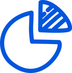 Pie Chart Line Art Hand Drawn Style