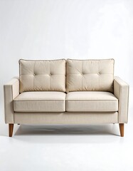 Light beige sofa against white background